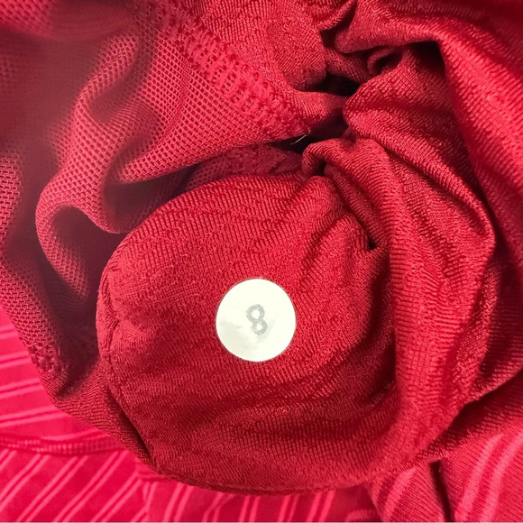 Lululemon Think Fast Pullover Double Trouble Stripe Deepest Cranberry Size: 8 - Picture 7 of 7